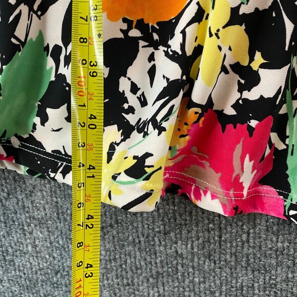 Lauren Ralph Lauren Dress Womens L Floral A-Line Stretch Ladies Cocktail Evening - Picture 9 of 9